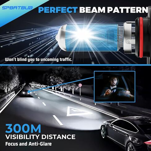 Compatible With Toyota Venza 2009-2016 halogen Headlight Bulbs Front Bulb Bright Light halogens Combo, 9005/HB3/H10 High Beam + H11/H8/H9 Low Beams, 4 Pack in Kuwait