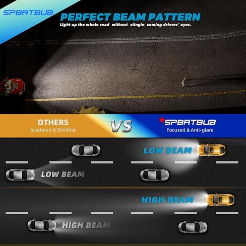 Compatible With Toyota Venza 2009-2016 halogen Headlight Bulbs Front Bulb Bright Light halogens Combo, 9005/HB3/H10 High Beam + H11/H8/H9 Low Beams, 4 Pack in Kuwait