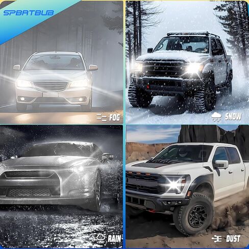 Compatible With Toyota Venza 2009-2016 halogen Headlight Bulbs Front Bulb Bright Light halogens Combo, 9005/HB3/H10 High Beam + H11/H8/H9 Low Beams, 4 Pack in Kuwait