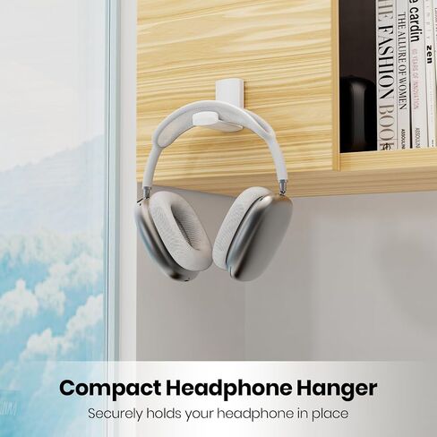 (2 Pack) Sticky Headphone Stand Controller Holder - EURPMASK Adhesive Gaming Headset Hook, Headphone Holder for Desk with Soft Rubber Pads, Universal PC Gaming Accessory Controller Headset Stand,White in Saudi Arabia