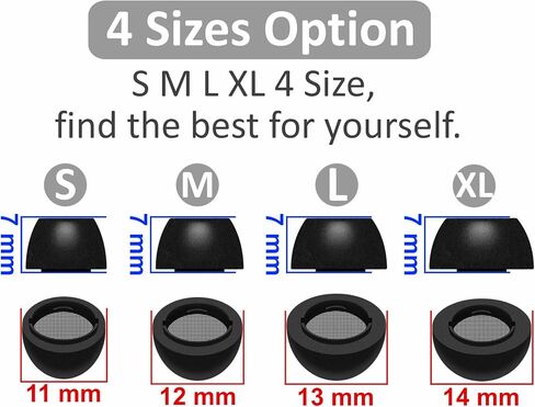 Galaxy Buds 3 Pro Memory Foam Tips Earbud, 2 Pairs Replacement Comfortable No Silicone Pain Noise Isolation Earbuds Accessories Compatible with Samsung Galaxy Buds 3 Pro - Black M in Kuwait