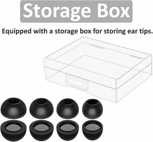 Galaxy Buds 3 Pro Memory Foam Tips Earbud, 2 Pairs Replacement Comfortable No Silicone Pain Noise Isolation Earbuds Accessories Compatible with Samsung Galaxy Buds 3 Pro - Black M in Kuwait