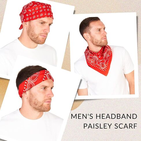 LOVARZI Premium Cotton Bandana Versatile Scarf For Men Women - Neck Head wear for sports - Cycling Hiking Walking Running in Kuwait