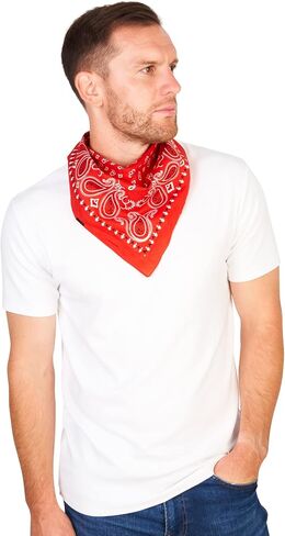 LOVARZI Premium Cotton Bandana Versatile Scarf For Men Women - Neck Head wear for sports - Cycling Hiking Walking Running in Kuwait