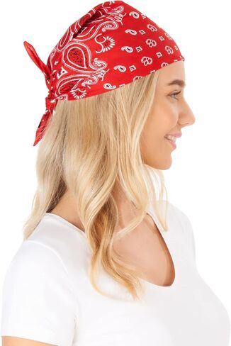 LOVARZI Premium Cotton Bandana Versatile Scarf For Men Women - Neck Head wear for sports - Cycling Hiking Walking Running in Kuwait