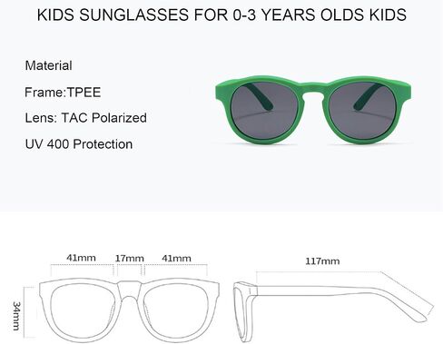 Baby Sunglasses with Strap Polarized Flexible UV400 for Infant Toddler Boys Girls Age 0-24 Months in Kuwait