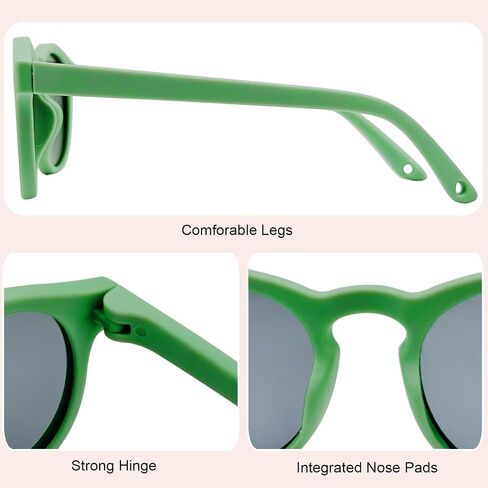 Baby Sunglasses with Strap Polarized Flexible UV400 for Infant Toddler Boys Girls Age 0-24 Months in Kuwait
