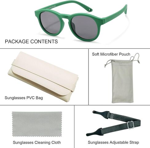 Baby Sunglasses with Strap Polarized Flexible UV400 for Infant Toddler Boys Girls Age 0-24 Months in Kuwait