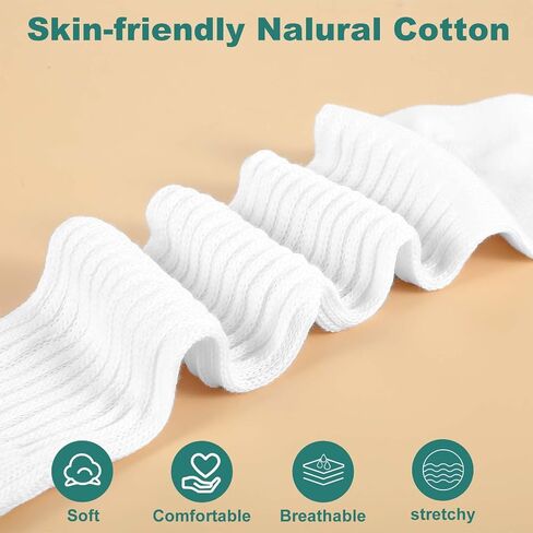 Lusofie 2 Pairs White Long Socks Knit Slouch Socks, Stacked Knee High Socks White Scrunchie Socks for Women Men in Saudi Arabia