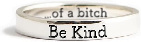 Let Them Ring For Women, Self Worth Motivation Ring, Personality Encouragement Gift To Sorority Sisters/Best Friends, Inspirational Stainless Steel Engraving Stackable Friendship Gift Jewelry in Saudi Arabia