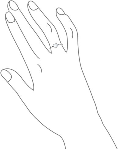 Personalize Simple ABC Heart Shape Monogram Script Or Block Letter Alphabet A-Z Signet Heart Initial Ring For Women Teens .925 Sterling Silver Customizable in Kuwait