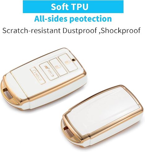 Compatible with Acura Key Fob Cover with Fashion Diamond Keychain Soft TPU 360 Degree Protection Key Case for CDX NSX RDX RLX TLX TLX-L Smart Key in Kuwait