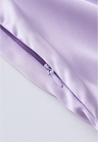 فستان CHICWISH نسائي أبيض/أسود/أرجواني من الريش الأثيري وياقة مقلوبة وأكمام طويلة من الساتان in Kuwait