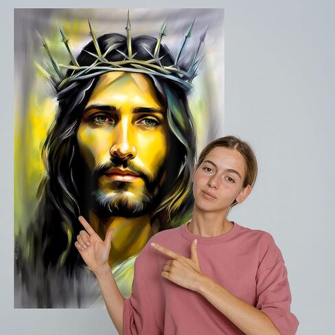 FLORIXA Jesus Tapestry Wall Hanging - Christian Spiritual Religious Poster for Prayer Bedroom Dorm Living Room Wall Decor - 42" x 60" Banners in Saudi Arabia
