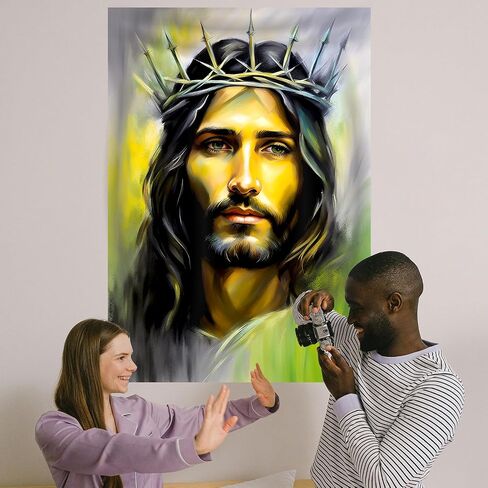 FLORIXA Jesus Tapestry Wall Hanging - Christian Spiritual Religious Poster for Prayer Bedroom Dorm Living Room Wall Decor - 42" x 60" Banners in Saudi Arabia