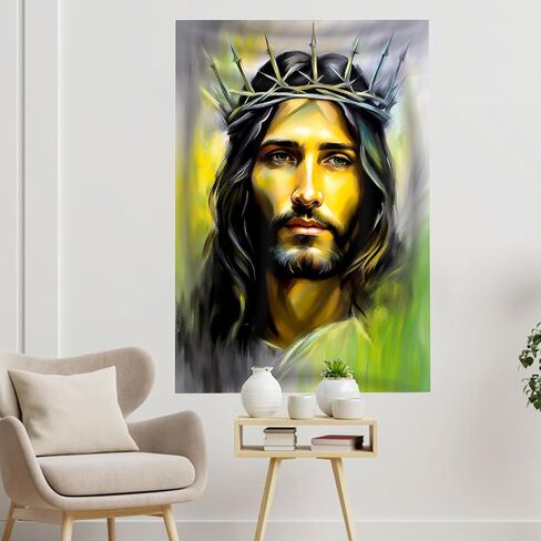 FLORIXA Jesus Tapestry Wall Hanging - Christian Spiritual Religious Poster for Prayer Bedroom Dorm Living Room Wall Decor - 42" x 60" Banners in Saudi Arabia