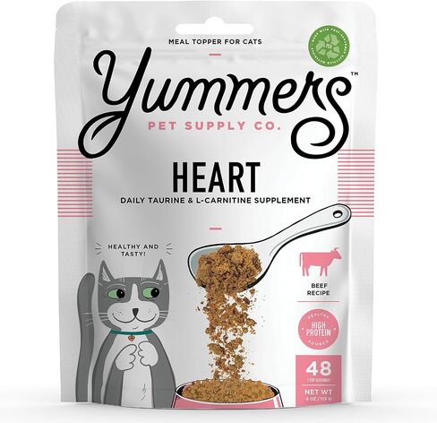 Skin & Coat, Zinc & Omega-3 Fatty Acids Supplement, Beef Recipe, 4 oz. - Yummers Cat Food Toppers - Cat Food Supplement Toppers - Cat Food Topper Supplement for Heart Health - Cat Food Topping in Saudi Arabia