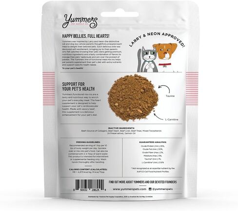 Skin & Coat, Zinc & Omega-3 Fatty Acids Supplement, Beef Recipe, 4 oz. - Yummers Cat Food Toppers - Cat Food Supplement Toppers - Cat Food Topper Supplement for Heart Health - Cat Food Topping in Saudi Arabia