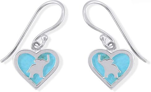 Boma Sterling Silver Elephant Heart Earrings in Kuwait