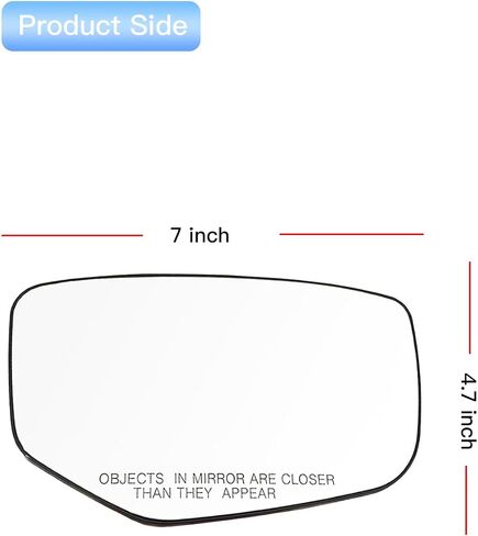 Passenger Right Side Heated Mirror Glass Compatible withHonda Accord 2008-2012 in Saudi Arabia