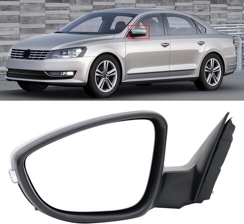 مرآة جانبية للسائق الأيسر مناسبة لسيارة Volkswagen VW Passat 2012، مرآة باب مع زجاج طاقة مُسخن بإشارة الانعطاف (6 دبابيس) in Kuwait