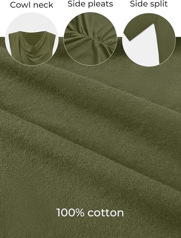 MIHOLL قطع علوية نسائية مكشكشة برقبة على شكل بقرة، بلوزات قصيرة غير رسمية بدون أكمام، قمصان صيفية أساسية من القطن لعام 2024 in Kuwait