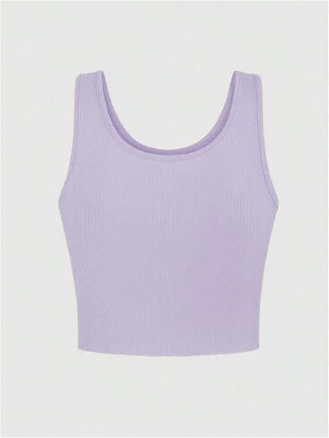 Women's Summer Round Neck Crop Tank Top Casual Letter Print Sleeveless T Shirt in Saudi Arabia