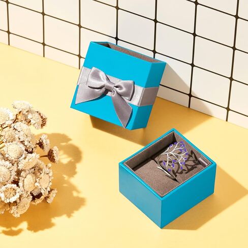 خاتم شجرة الحياة للنساء من Ornaland من الفضة الإسترليني عيار 925، خاتم إصبع شجرة استثنائي حديث قابل للتعديل، هدية للأم in Kuwait