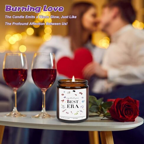 Natural Soy Lavender Candle Gifts - 9OZ Candles May This Be Your Best Era Birthday Gift Ideas Party Decorations Valentine's Day Candles (Brown) in Saudi Arabia