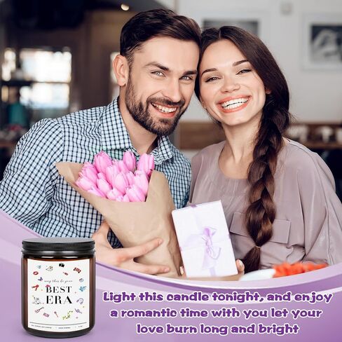 Natural Soy Lavender Candle Gifts - 9OZ Candles May This Be Your Best Era Birthday Gift Ideas Party Decorations Valentine's Day Candles (Brown) in Saudi Arabia