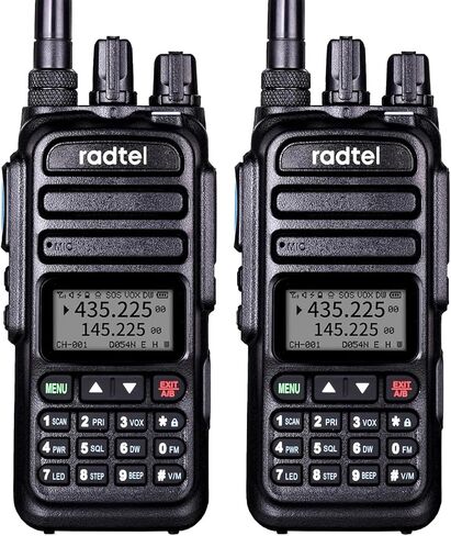 Radtel RT-830 144-148Mhz/420-450Mhz Dual Band Ham Radio, NOAA Weather Channel Long Range Handheld Two Way Radio 128CH Walkie Talkie Air Band Reception 3500mAh Battery in Kuwait