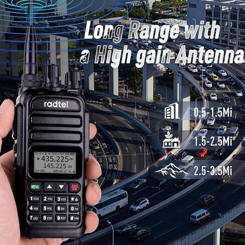 Radtel RT-830 144-148Mhz/420-450Mhz Dual Band Ham Radio, NOAA Weather Channel Long Range Handheld Two Way Radio 128CH Walkie Talkie Air Band Reception 3500mAh Battery in Kuwait