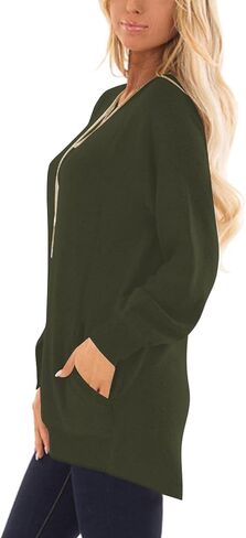 KUOTAI Womens Fall Long Sleeve T-Shirts Casual Tunic Tops for Leggings Loose Soft Blouses with Pocket in Saudi Arabia