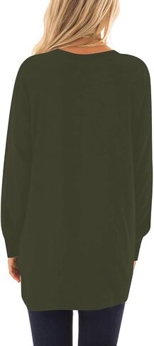 KUOTAI Womens Fall Long Sleeve T-Shirts Casual Tunic Tops for Leggings Loose Soft Blouses with Pocket in Saudi Arabia