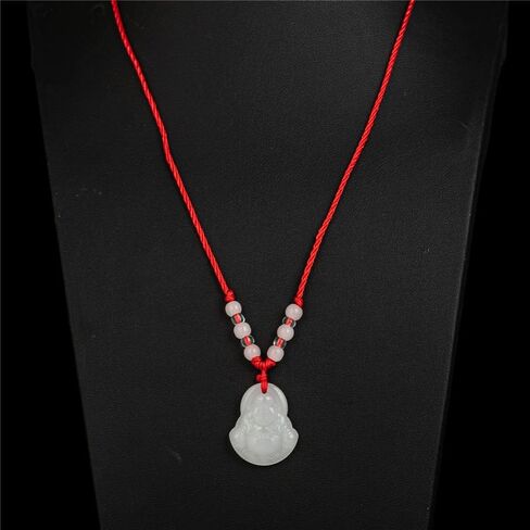kelistom Buddha Pendant Necklace for Women Men Adjustable Red Rope Chain Necklace Green White Gold Buddha Head Good Luck and Protection in Kuwait