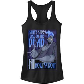 Disney Women's Villains Names Hades Junior's Racerback Tank Top