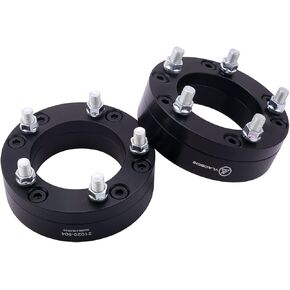 VLAOSCHI Black Forged 6x5.5 to 5x5.5 Wheel Adapters 2 Inch with 14x1.5 Studs Compatible with Chevy-GMC-Toyota 6 Lug to 5 Adapter (5x139.7 Rims on 6x139.7 Truck) - Pack of 4