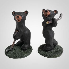63527 Bears Golfing Figurine, Set of 2