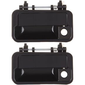 OCPTY Door Handles Exterior Front Driver Left Side Replacement fit 1989-1994 for Geo Metro for Pontiac Firefly for Suzuki Swift Outside Door Handles Smooth Black(4pcs)