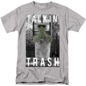 Sesame Street Oscar The Grouch Talkin Trash Unisex Adult T Shirt