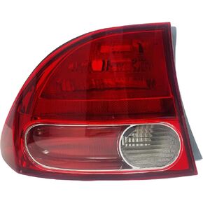 Driver Side Outer Tail Light Compatible with 2006-2008 Civic Sedan Body Mounted 33551-SNA-A02