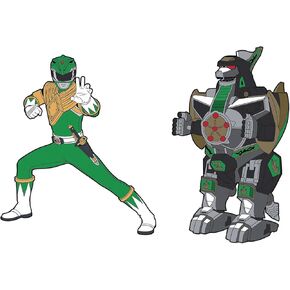 Power Rangers: Green Ranger and Dragonzord Pin Set