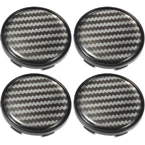 X AUTOHAUX 54mm Outer Diameter Car Wheel Center Caps Universal Tyre Hub Cap Cover Carbon Fiber Pattern 4pcs