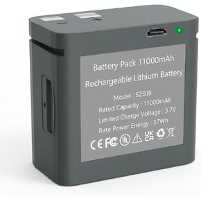 2 Pack Rechargeable Lithium Battery Pack for Cellular Trail Camera, 11000mAh Hunting Trail Camera Battery Compatible with SPYPOINT LM2,Link-Micro/Cell-Link Series, Including Charging Cable