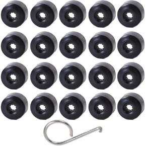 beler 20pcs Wheel Lug Bolt Center Nut Covers Caps with Remove Dismantle Tool Fit for VW Jetta Golf Passat Polo 1K0601173