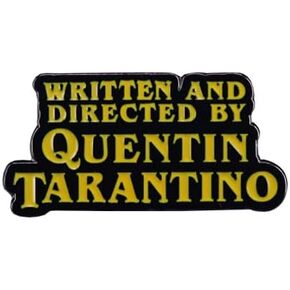 Written And Directed Quentin Tarantino Graphic Pulp Fiction Hard Enamel Pin Gift for Movie lovers Male