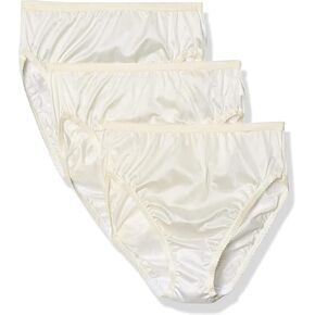 Shadowline Women's Panties-Hi Cut Nylon Brief (3 Pack)