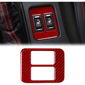 SUNJIKA Compatible with 1PCS Car Seat Heating Button Panel Cover Trim Carbon Fiber Interior Accessories for Subaru BRZ Scion FR-S Toyota 86 2013 2014 2015 2016 2017 2018 2019 2020 (Black)