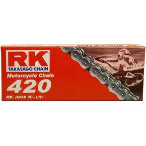 RK Racing Chain M420-98-02 M420-98 (420 Series) 98 Standard Non O-Ring Chain with Connecting Link, 2 Pack