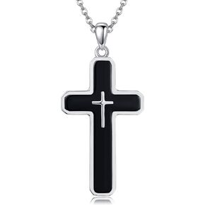 Crucifix Necklace Ms. Jesus Pendant Abalone Cross Necklace Women's Gifts Men's Gifts